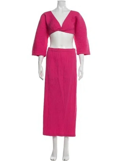 Pre-owned Mara Hoffman Skirt Set In Pink