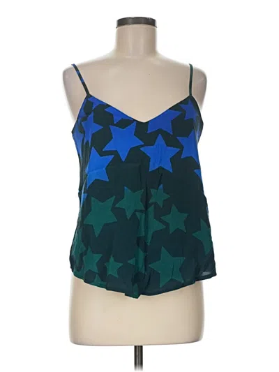 Pre-owned Mara Hoffman Sleeveless Top Blue Stars Pattern Sweetheart Neckline Tops