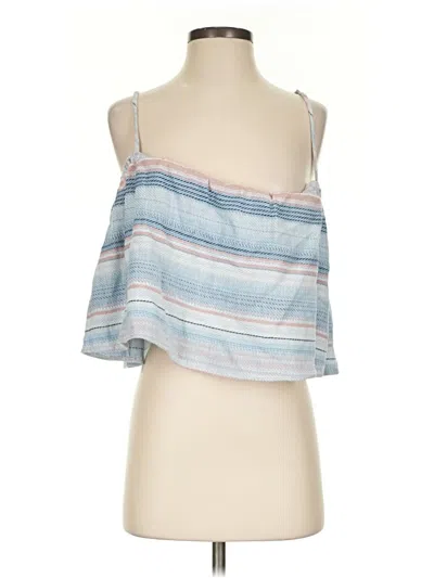 Pre-owned Mara Hoffman Sleeveless Top Blue Strapless Neckline Tops