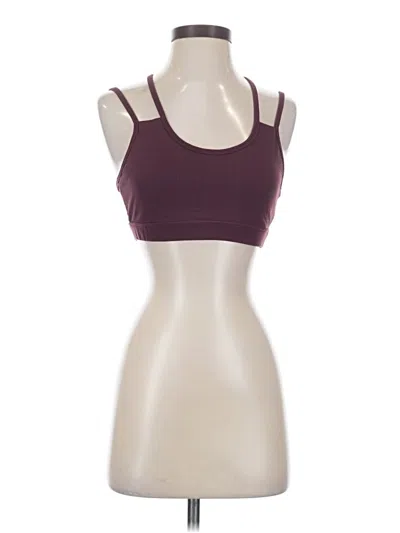 Pre-owned Mara Hoffman Sleeveless Top Burgundy Halter Neckline Tops