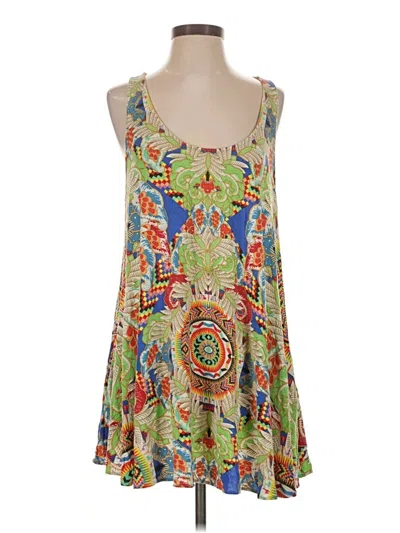 Pre-owned Mara Hoffman Sleeveless Top Green Halter Neckline Tops