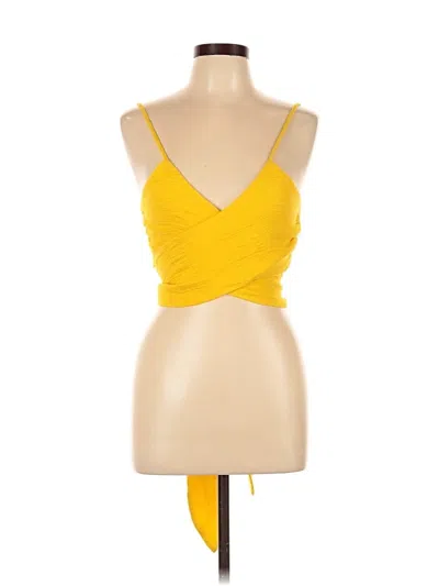 Pre-owned Mara Hoffman Sleeveless Top Yellow Halter Neckline Tops