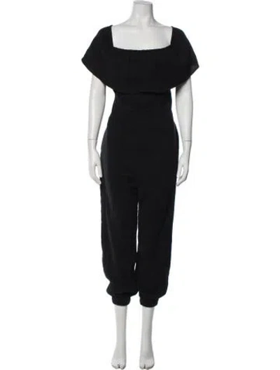 Pre-owned Mara Hoffman Square Neckline Jumpsuit In Black
