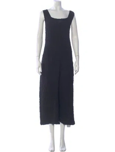 Pre-owned Mara Hoffman Square Neckline Long Dress In Blue