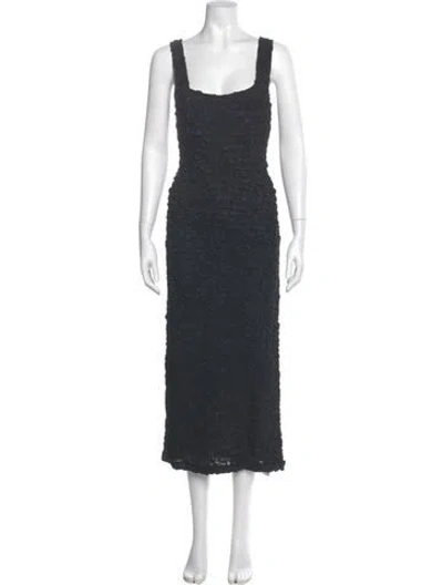 Pre-owned Mara Hoffman Square Neckline Long Dress In Gray
