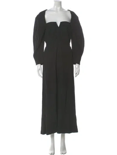 Pre-owned Mara Hoffman Square Neckline Long Dress In Gray