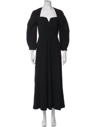 Pre-owned Mara Hoffman Square Neckline Long Dress In Green