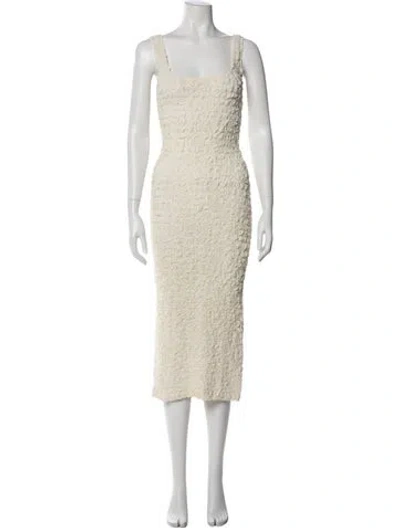 Pre-owned Mara Hoffman Square Neckline Long Dress In Neutral