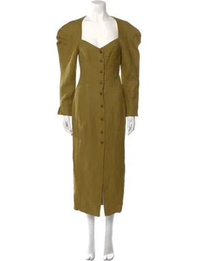 Pre-owned Mara Hoffman Square Neckline Long Dress In Neutral