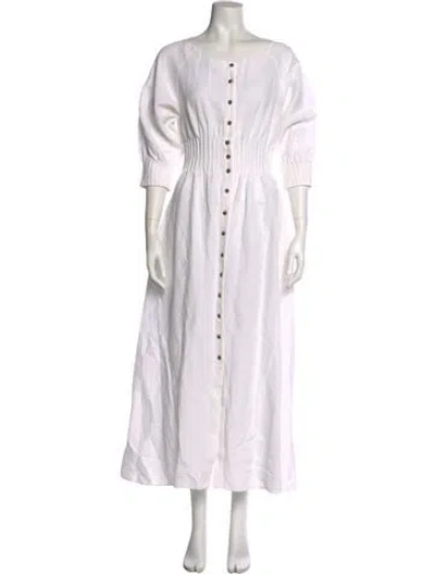 Pre-owned Mara Hoffman Square Neckline Long Dress In Neutral