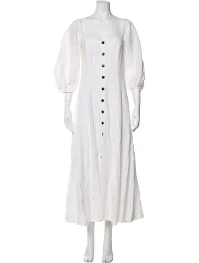 Pre-owned Mara Hoffman Square Neckline Long Dress In Neutral