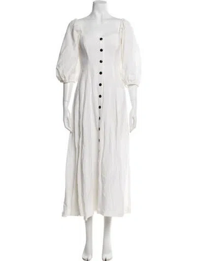 Pre-owned Mara Hoffman Square Neckline Long Dress In Neutral