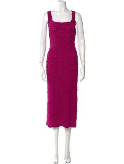Pre-owned Mara Hoffman Square Neckline Long Dress In Purple