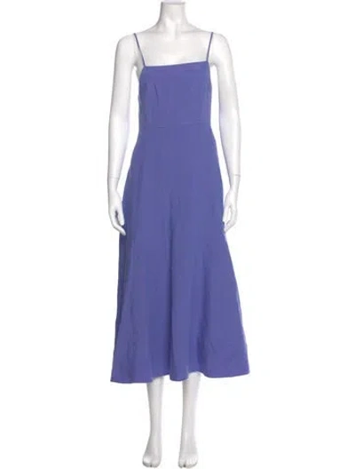 Pre-owned Mara Hoffman Square Neckline Long Dress In Purple