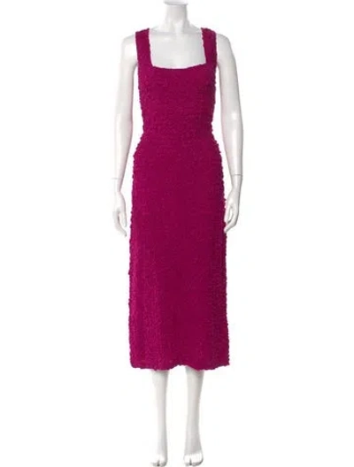 Pre-owned Mara Hoffman Square Neckline Long Dress In Purple