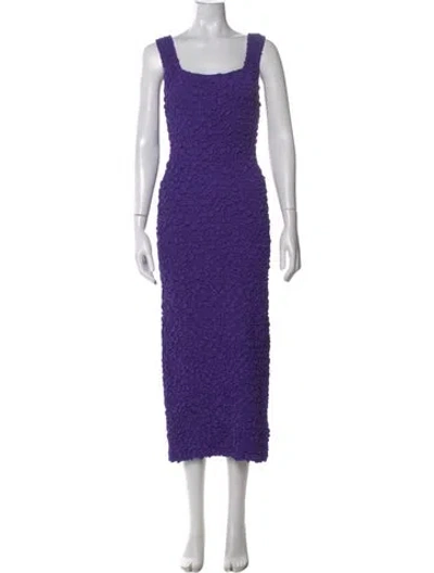 Pre-owned Mara Hoffman Square Neckline Long Dress In Purple