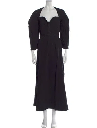 Pre-owned Mara Hoffman Square Neckline Long Dress W/ Tags In Black