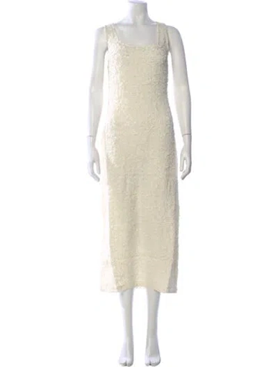 Pre-owned Mara Hoffman Square Neckline Long Dress W/ Tags In Neutral