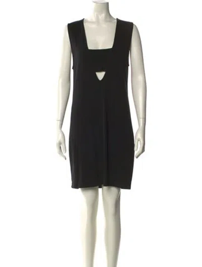 Pre-owned Mara Hoffman Square Neckline Mini Dress In Black