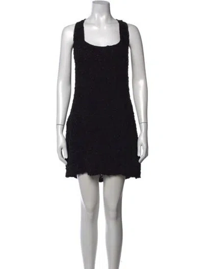 Pre-owned Mara Hoffman Square Neckline Mini Dress In Black