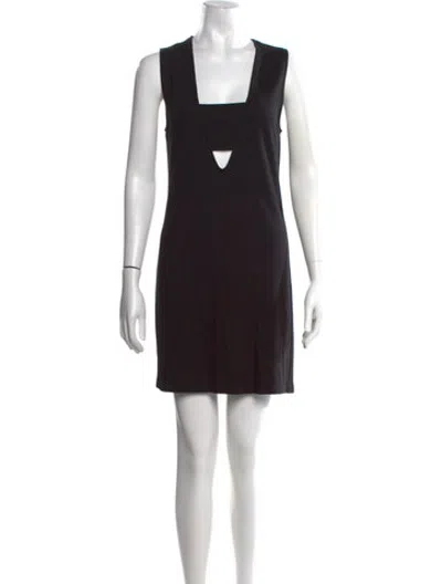 Pre-owned Mara Hoffman Square Neckline Mini Dress In Black