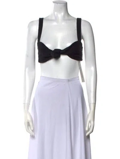 Pre-owned Mara Hoffman Square Neckline Sleeveless Crop Top In Green
