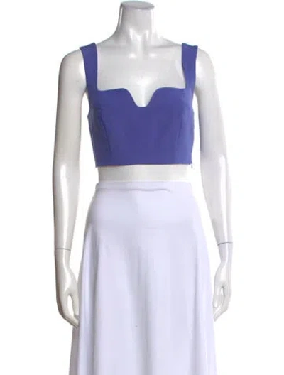 Pre-owned Mara Hoffman Square Neckline Sleeveless Crop Top In White