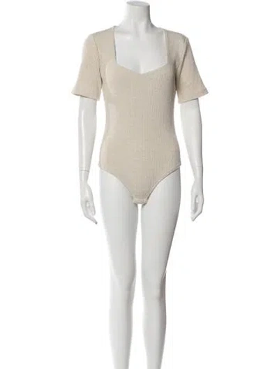 Pre-owned Mara Hoffman Square Neckline Sweater In Neutral