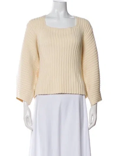 Pre-owned Mara Hoffman Square Neckline Sweater W/ Tags In Neutral