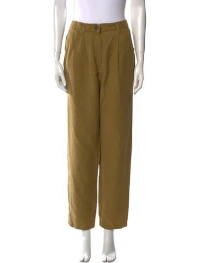 Pre-owned Mara Hoffman Straight Leg Pants In Green