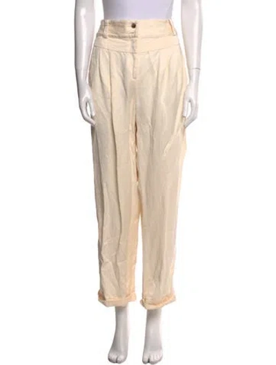 Pre-owned Mara Hoffman Straight Leg Pants In Neutral
