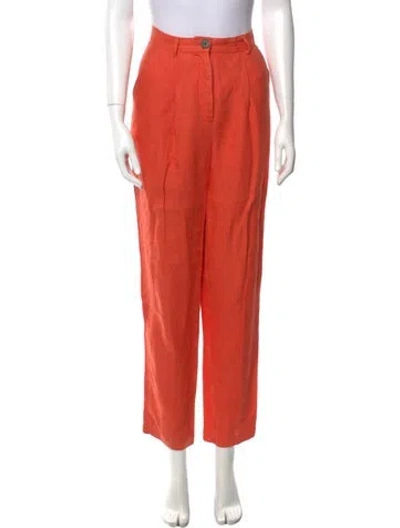 Pre-owned Mara Hoffman Straight Leg Pants In Orange