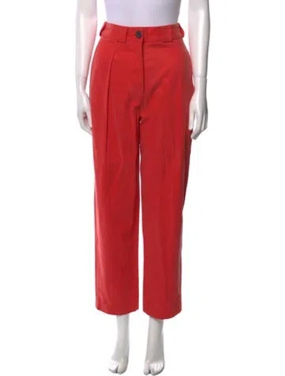 Pre-owned Mara Hoffman Straight Leg Pants In Red