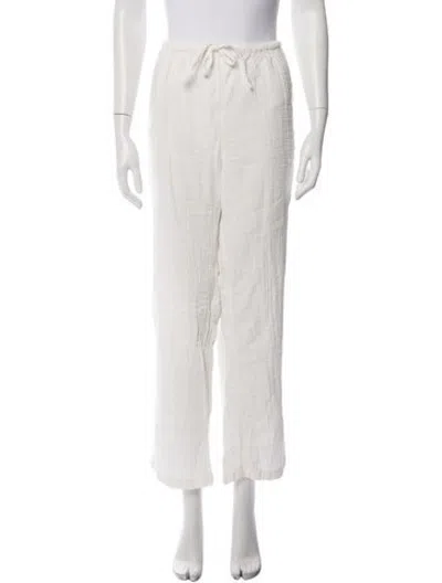 Pre-owned Mara Hoffman Straight Leg Pants In White