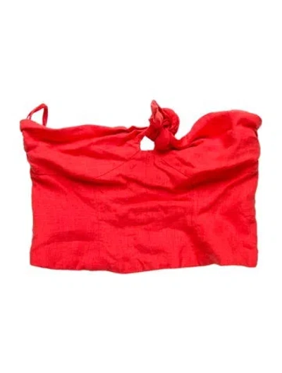 Pre-owned Mara Hoffman Strapless Crop Top In Orange
