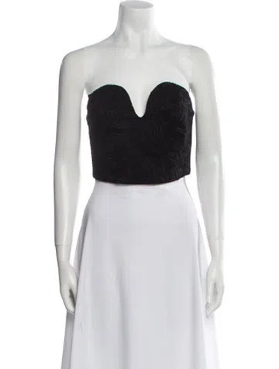 Pre-owned Mara Hoffman Strapless Crop Top W/ Tags In Blue