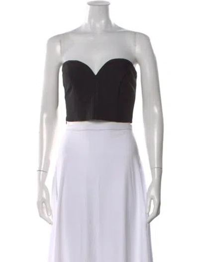 Pre-owned Mara Hoffman Strapless Crop Top In White
