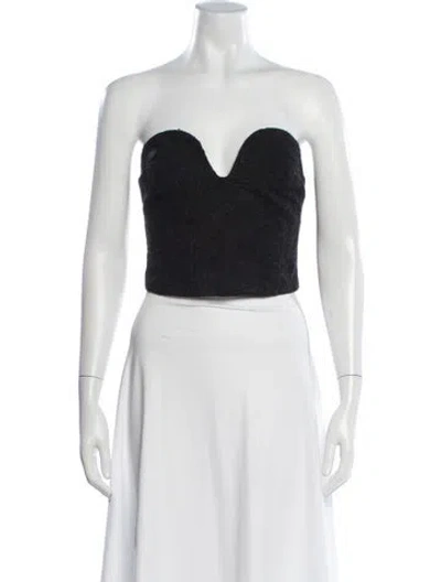 Pre-owned Mara Hoffman Strapless Crop Top In White