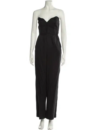 Pre-owned Mara Hoffman Strapless Jumpsuit In Black