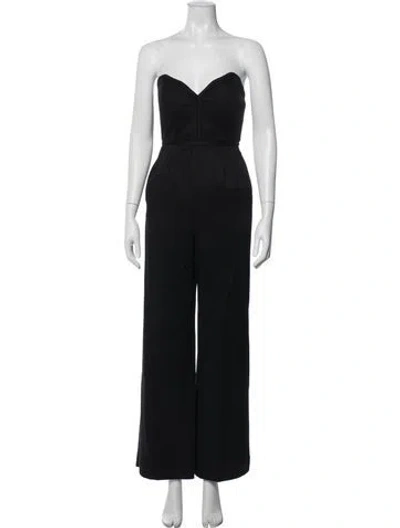 Pre-owned Mara Hoffman Strapless Jumpsuit In Black