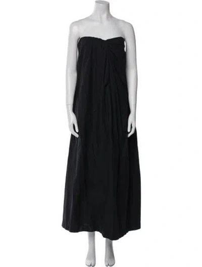 Pre-owned Mara Hoffman Strapless Long Dress In Black