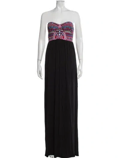 Pre-owned Mara Hoffman Strapless Long Dress In Black