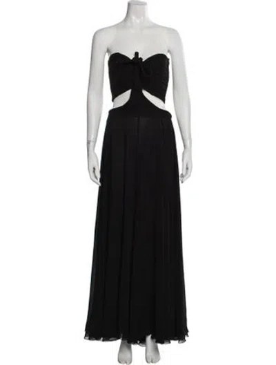 Pre-owned Mara Hoffman Strapless Long Dress In Black