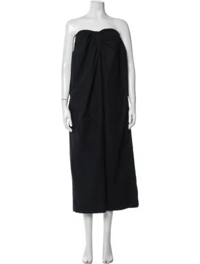 Pre-owned Mara Hoffman Strapless Long Dress In Black