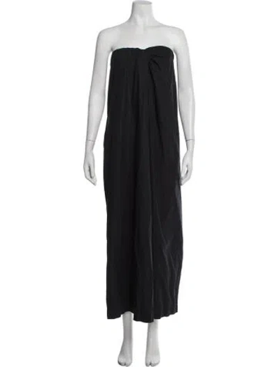 Pre-owned Mara Hoffman Strapless Long Dress In Black