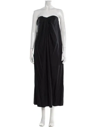 Pre-owned Mara Hoffman Strapless Long Dress In Blue