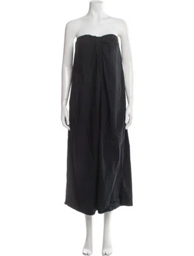 Pre-owned Mara Hoffman Strapless Long Dress In Blue