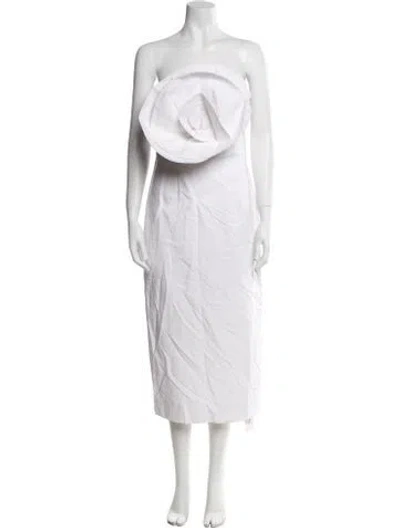 Pre-owned Mara Hoffman Strapless Midi Length Dress In Neutral