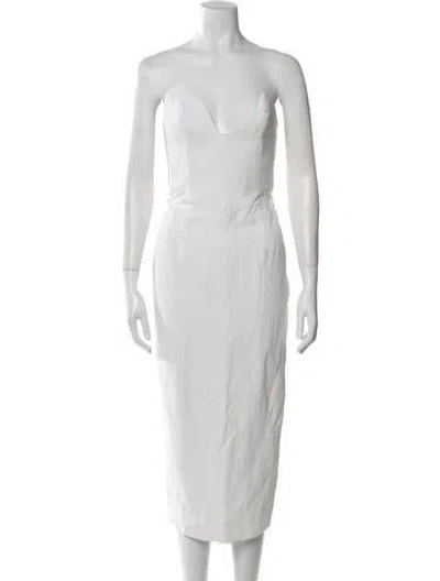 Pre-owned Mara Hoffman Strapless Midi Length Dress W/ Tags In Blue