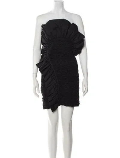 Pre-owned Mara Hoffman Strapless Mini Dress In Black